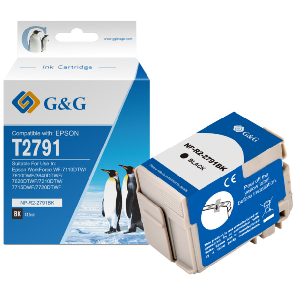 Compatible G&G Epson T2791 (27XXL) Negro Cartucho de Tinta Generico - Reemplaza C13T27914012