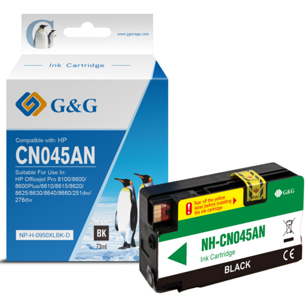 Compatible G&G HP 950XL Negro Cartucho de Tinta Generico - Reemplaza CN045AE/CN049AE