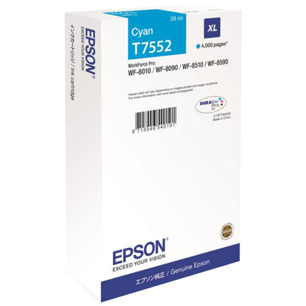 Epson T7552 Cyan Cartucho de Tinta Original - C13T755240