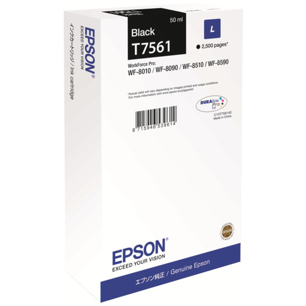Epson T7561 Negro Cartucho de Tinta Original - C13T756140