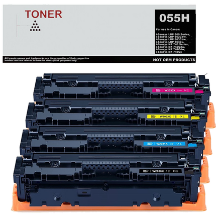 055H pack 4 toner compatible con Canon 3020C002 3019C002 3018C002 3017C002