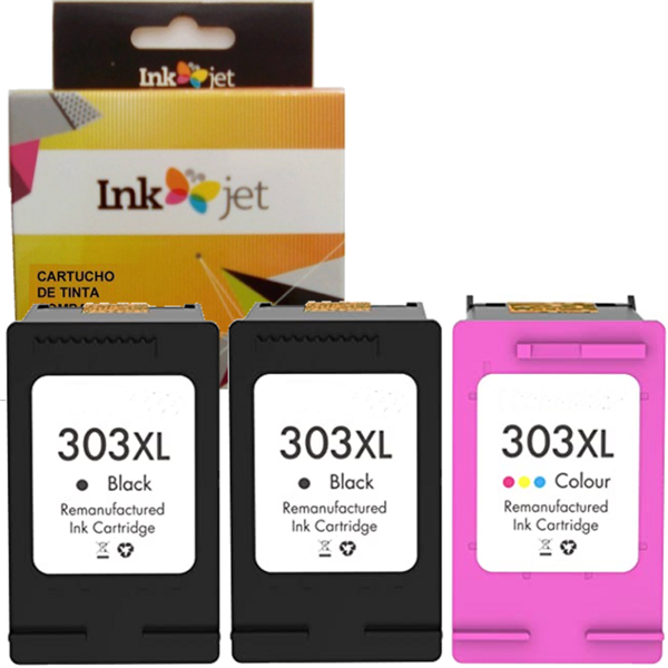 303XL pack 3 tinteiro generico HP 303XL T6N04AE / T6N02AE, T6N03AE / T6N01AE