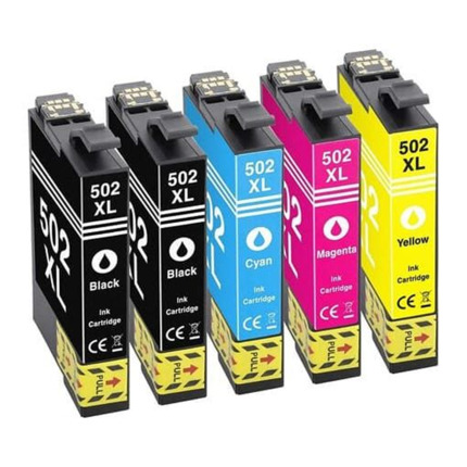 502XL Pack 5 tinteiro generico Epson 502XL C13T02W14010, C13T02W24010, C13T02W34010, C13T02W4010