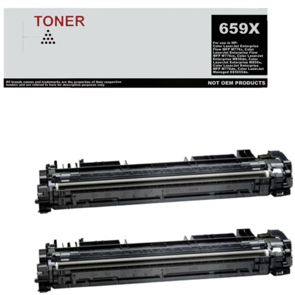 659X / 659A pack 2 toner negro compatible con HP W2010X W2010A