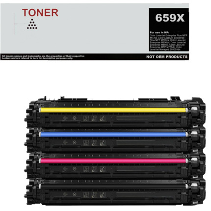 659X / 659A pack 4 toner multicolor compatible con HP W2010X W2011X W2012X W2013X