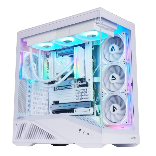 Abysm Arian Frame A400 White Caja Torre ATX, ITX, Micro ATX - Lateral y Frontal Cristal Templado - 3.5" y 2.5" - USB-A, USB-C y