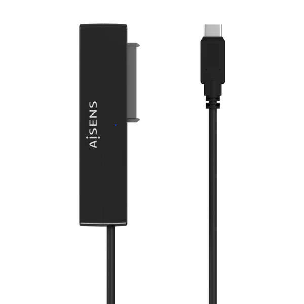 Aisens Adaptador SATA a USB-C USB 3.0/USB3.1 GEN1 para Discos Duros 2.5â³â y 3.5â³â con Alimentador - Color Negro