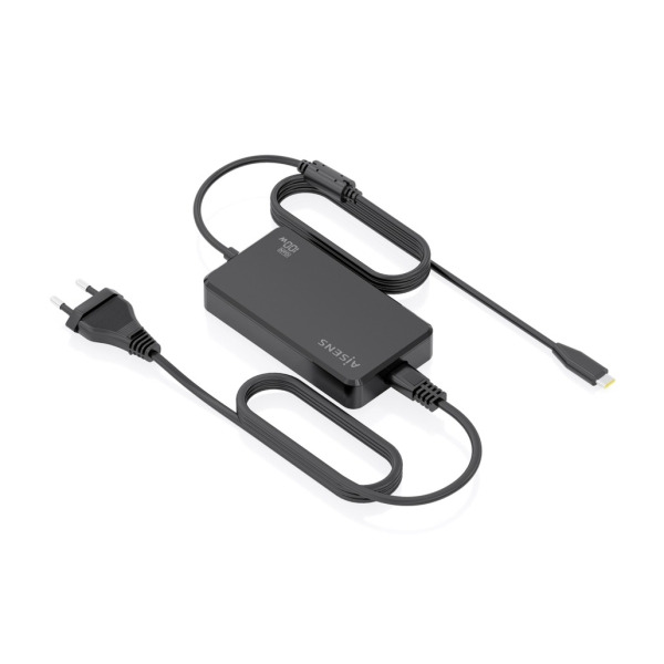Aisens Cargador de Portatil GaN USB-C/PD 100W - Cable de 1.80m - Color Negro