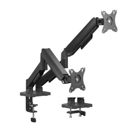 Aisens Soporte de Mesa ECO Contrapeso Giratorio e Inclinable para Monitor/TV 9kg (3 Pivotes - 2 Brazos) de 17-32 - Color Negro