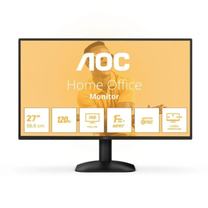 AOC 27B31H Monitor 27" LED IPS FullHD 120Hz - Respuesta 1ms - HDMI, VGA - VESA 100x100mm - Color Negro