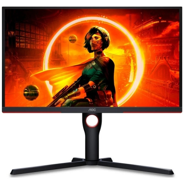 AOC Monitor 24.5" LED VA FullHD 240Hz FreeSync Premium - Respuesta 1ms - Ajustable en Altura, Giratorio e Inclinable - Angulo de
