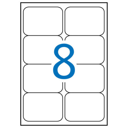 Apli Etiquetas Amarillo Fluorescente Permanentes 99.1 x 67.7mm 20 Hojas