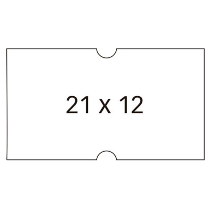 Apli Etiquetas Blancas para Maquinas Etiquetadoras de Precios de 1 Linea - Tamaño 21x12mm - Pack de 6 Rollos con 1000 Etiquetas Cada Uno - Adhesivo Permanente con Cantos Rectos - Compatibles con Etiquetadoras Apli Modelo 101418 y 101948