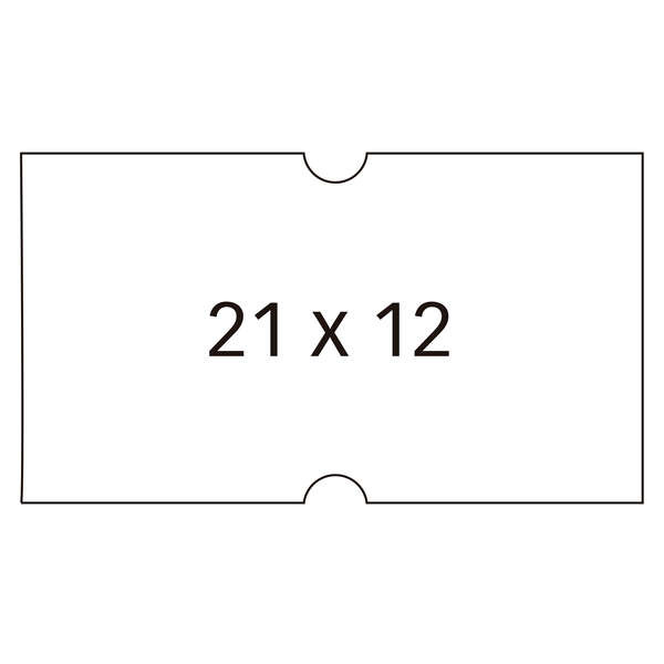 Apli Etiquetas Blancas para Maquinas Etiquetadoras de Precios de 1 Linea - Tamaño 21x12mm - Pack de 6 Rollos con 1000 Etiquetas