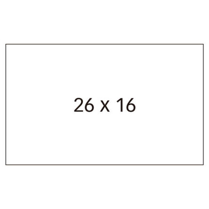 Apli Etiquetas Blancas para Maquinas Etiquetadoras de Precios de 2 Lineas - TamaÃ±o 26 x 16mm - Adhesivo Removible - Pack con 6 Rollos - Compatibles con Modelos 101419 y 102365