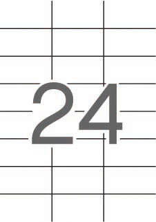 Apli Etiquetas Blancas Permanentes 70.0 x 37.0mm 25 Hojas