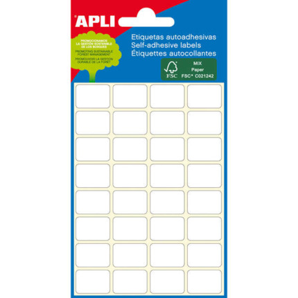 Apli Etiquetas Minibolsa Blancas Ã 13.0mm 6 Hojas