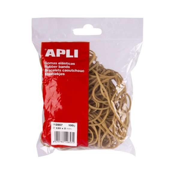 Apli Gomas Elasticas à 120 x 2 mm - Alta Calidad - Bolsa con 100g