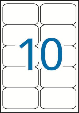 Apli Pack de 200 Etiquetas Resistentes a la Intemperie - Medidas 99.1x57mm - 20 Hojas por 10 Etiquetas - Adhesivo Permanente - Cantos Romos - Color Blanco