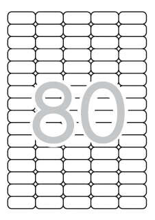 Apli Pack de 2.000 Etiquetas 35.6x16.9mm - 25 Hojas por 80 Etiquetas - Adhesivo Removible - Cantos Romos - Aptas para Impresion Inkjet, Laser - Color Blanco