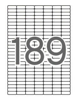 Apli Pack de 4.725 Etiquetas 25.4x10.0mm - 25 Hojas x 189 Etiquetas - Adhesivo Removible - Cantos Romos - Color Blanco