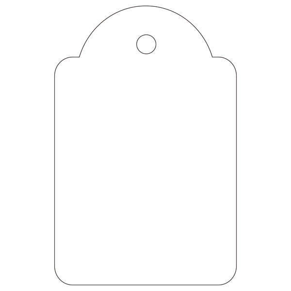 Apli Pack de 500 Etiquetas Colgantes 28x43mm - Agujero Preperforado - Con Hilo de Poliester Blanco - Color Blanco