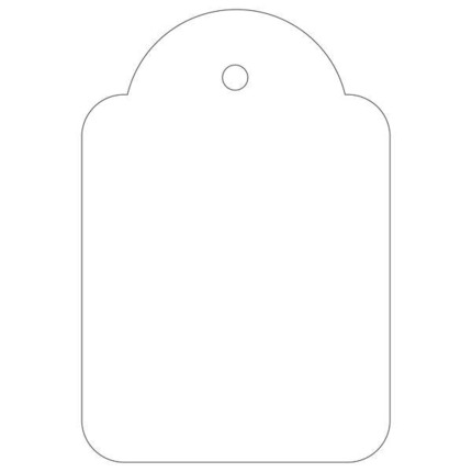 Apli Pack de 500 Etiquetas Colgantes 36x53mm - Agujero Preperforado - Con Hilo de Poliester Blanco - Color Blanco