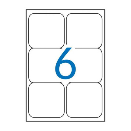 Apli Pack de 600 Etiquetas 99.1x93.1mm - 100 Hojas por 6 Etiquetas - Adhesivo Permanente - Cantos Romos - Color Blanco