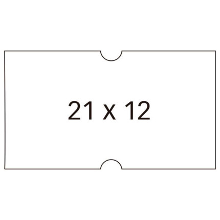 Apli Pack de 6000 Etiquetas Blancas para Maquinas Etiquetadoras de Precios de 1 Linea - Tamaño 21 x 12mm - 6 Rollos con 1000 Etiquetas Cada Uno - Adhesivo Removible y Cantos Rectos - Alta Calidad y Compatibles con Modelos 101418 y 101948