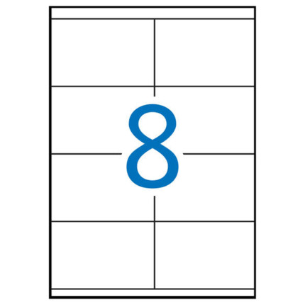 Apli Pack de 800 Etiquetas Blancas Permanentes 105.0 x 70.0mm - 100 Hojas x 8 Etiquetas