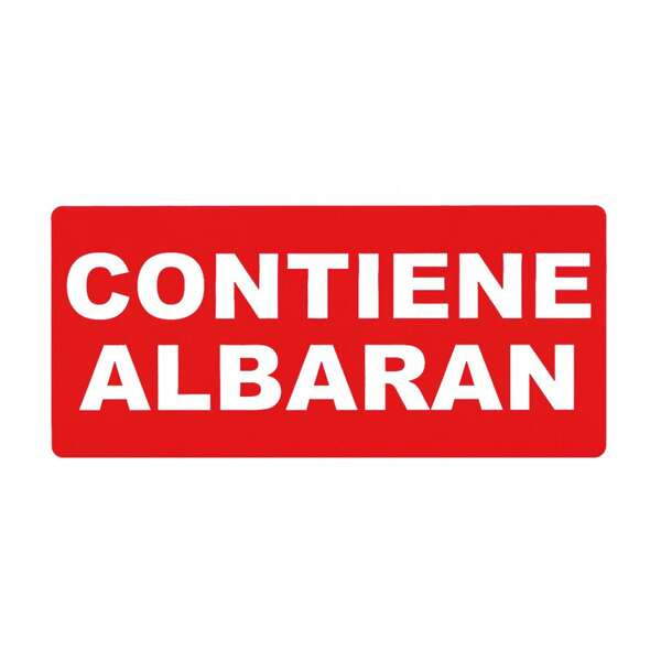 Apli Rollo de 200 Etiquetas Permanentes - Contiene Albaran - Color Rojo