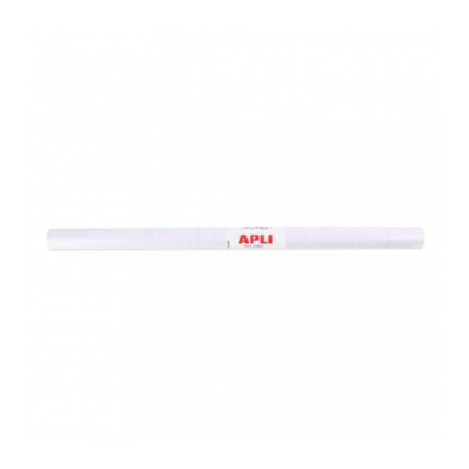Apli Rollo de Polipropileno Transparente 1.5x0.50m - Adhesivo Reposicionable - Sistema Easy Peel - Cuadricula de Precision - Alta Resistencia a Arañazos y Roturas - No Amarillea