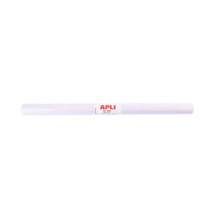 Apli Rollo de Polipropileno Transparente 3x0.50m 50 micras - Adhesivo Reposicionable - Sistema Easy Peel - Cuadricula de Precision - Alta Resistencia a Arañazos y Roturas - No Amarillea