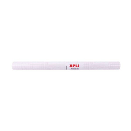 Apli Rollo de Polipropileno Transparente 3x0.50m 80 micras - Adhesivo Reposicionable - Sistema Easy Peel - Cuadricula de Precision - Alta Resistencia a Arañazos y Roturas - No Amarillea