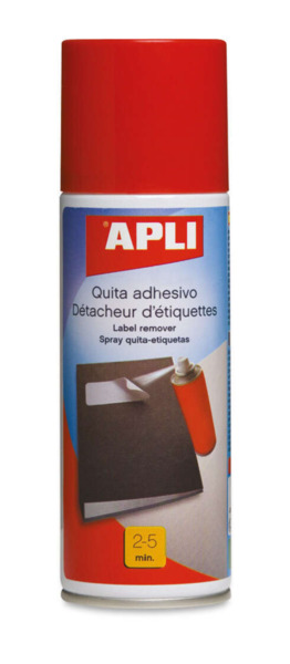Apli Spray Quita Adhesivo 200ml - Elimina Facilmente Residuos de Adhesivo y Pegamento en Madera, Ceramica, Cristal, Metal y Plas