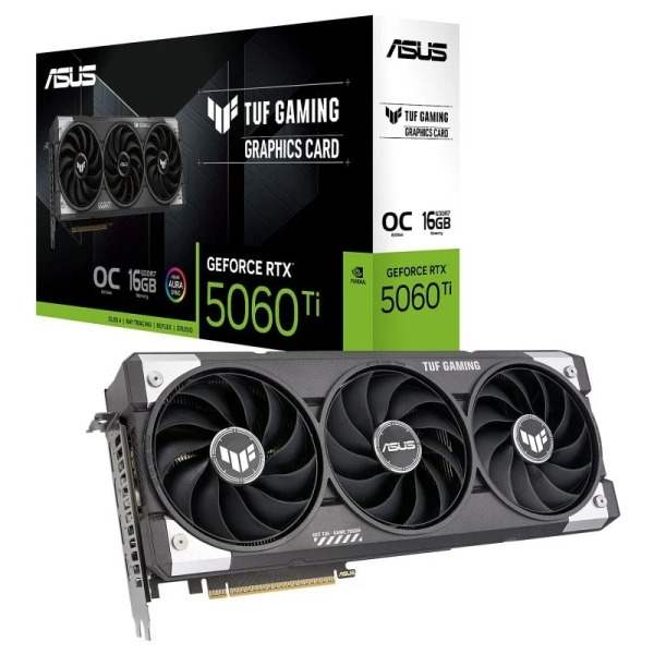 Asus GeForce RTX 5060 Ti TUF Gaming OC Tarjeta Grafica 16GB GDDR7 Reflex 2 RTX AI DLSS4
