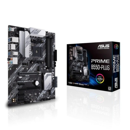 Asus Prime B550 Plus Placa Base AMD 4x DDR4, M.2, 6x SATA III, HDMI, DisplayPort, RJ-45, USB 2.0, 3.2 - Factor de Forma ATX