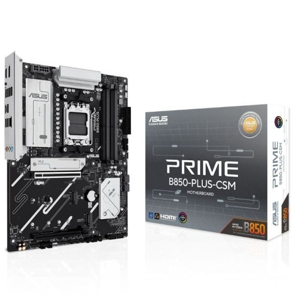 Asus Prime B850-Plus-CSM Placa Base AM5 - 4x DDR5, 3x M2, 4x Sata III, PCIe  4.0, 5.0 USB 2.0, 3.2, USB-C, RJ-45, HDMI, DisplayP