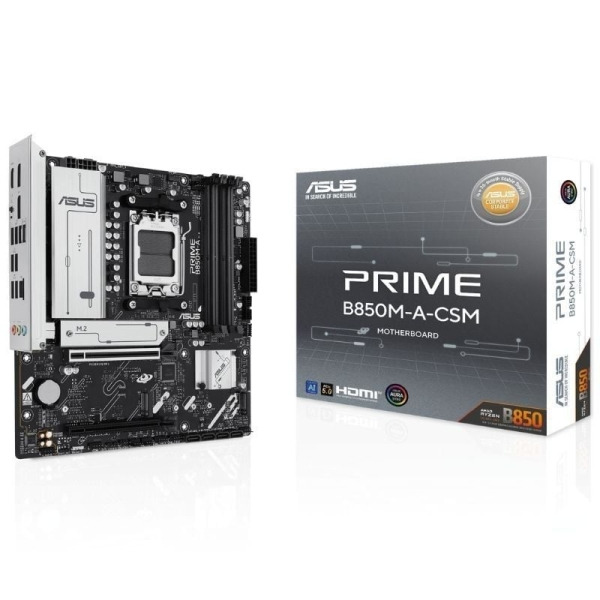 Asus Prime B850M-A-CSM Placa Base AM5 - 4x DDR5, 3x M2, 4x Sata III, PCIe 3.0, 4.0, USB 2.0, 3.2, USB-C, RJ-45, HDMI, DisplayPor