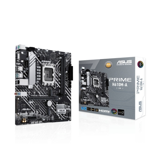 Asus Prime  H610M-A-CSM Placa Base Intel 1700 2x DDR5, 2x M2, 4x Sata III, PCIe 3.0, 4.0, USB 2.0, 3.2, RJ-45, HDMI, DisplayPort