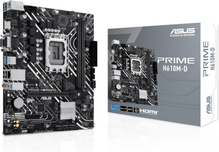 Asus Prime H610M-D Placa Base Intel1700 2x DDR5 - HDMI, M.2, PCIe3.0, 4x Sata III, USB 3.2, MicroATX