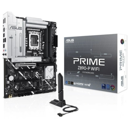 Asus Prime Z890-P WIFI Placa Base LGA 1851 - WiFi, Bluetooth, HDMI, DisplayPort, PCIe 4.0 y 5.0, M2, 4x Sata III, USB 2.0, 3.2, USB-C, RJ-45