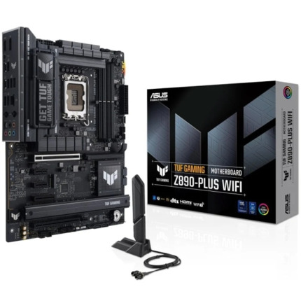 Asus TUF Gaming Z890-PLUS WIFI Placa Base LGA 1851 - WiFi, Bluetooth, HDMI, DisplayPort, 4x DDR5, 4x SATA III, M.2, PCIe 4.0 y 5.0, USB 2.0, 3.2, USB-C, RJ-45