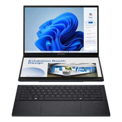 Asus ZenBook Duo OLED Portatil 14" Tactil Intel Core Ultra 7 255H - 32GB - 1TB SSD - Windows 11 Home - Color Gris - Teclado QWERTY (ES)