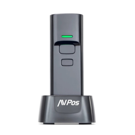 AVPos BT03 Lector de Codigos Portatil - CÃ³digos 1D, 2D y QR - USB, Wireless 2.4 y Bluetooth - 1100mAh - Base Incluida - Color Negro