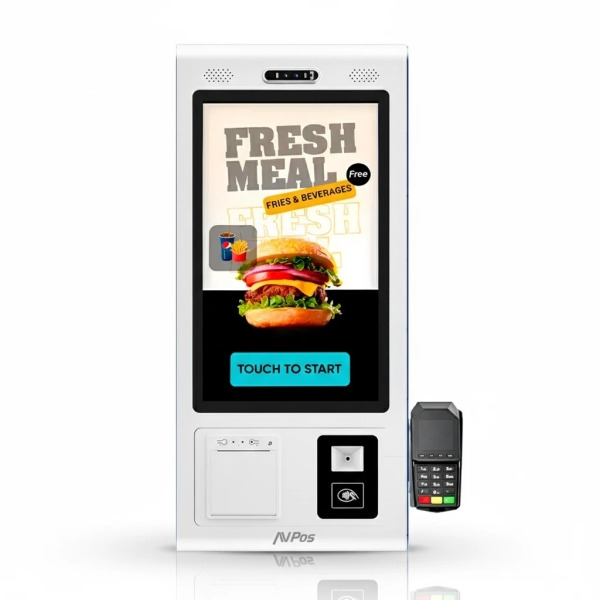 AVPos Kiosko Autoservicio Sobremesa DK22 - 22 Pulgadas Tactil - RK3568  - 8GB Memoria - SSD 128GB - Escaner 2D - Impresora Termi