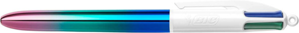 Bic 4 Colours Gradient Boligrafo de Bola Retractil - Punta Media de 1.0mm - Tinta con Base de Aceite - Cuerpo Blanco/Degradado T