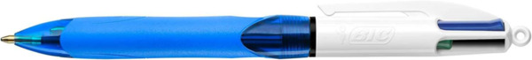 Bic 4 Colours Grip Boligrafo de Bola Retractil con Grip - Punta Media de 1mm - Trazo de 0.4mm - Tinta con Base de Aceite - Cuerp