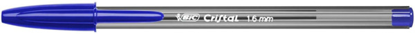 Bic Cristal Large Boligrafo de Bola - Punta Gruesa de 1.6mm - Trazo de 0.60mm - Tinta con Base de Aceite - Translucido - Color A