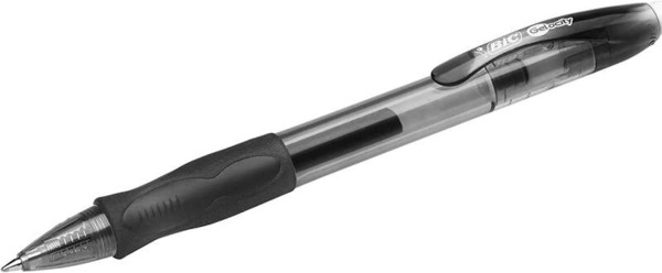 Bic Gel-ocity Original Boligrafo de Tinta Gel Retractil - Punta Media de 0.7mm - Recargable - Grip de Goma - Clip de Plastico -